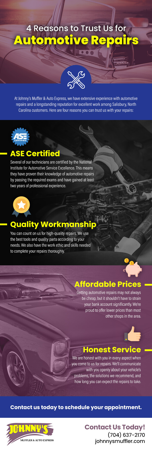 4 Reasons to Trust Us for Automotive Repairs